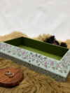 Pichwai on Emerald & Green Trousseau Tray on Canvas - Image 2