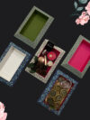 Pichwai on Garnet & Green Trousseau Tray on Canvas - Image 3