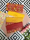 Funfest Mustard Textured Canvas Envelope with Magnetic Flap - Image 2