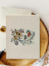 Abstract Floral Textured Canvas Note Cards (Set of 6)