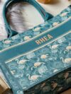 Emerald Flamingo Book Tote